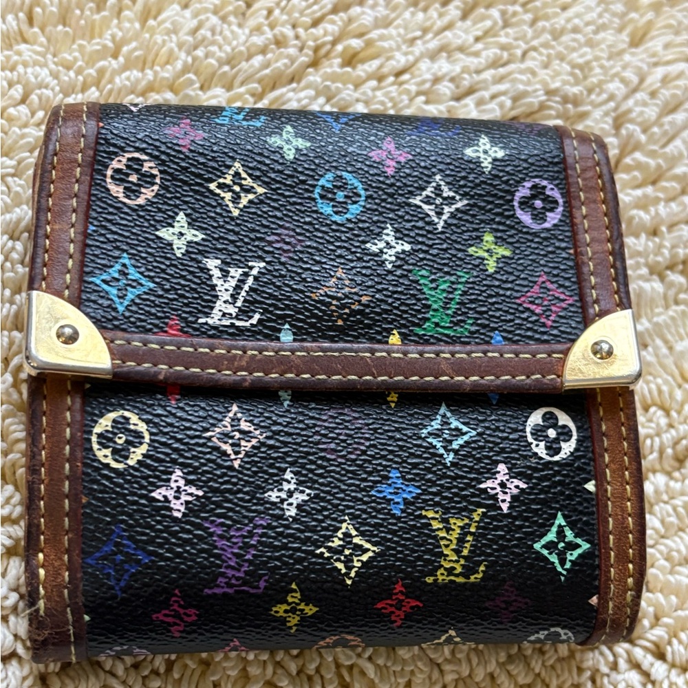 Louis Vuitton Black Multicolor Monogram Wallet